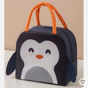 🆕️ Penguin Lunch Bag for Kids - Navy and Orange